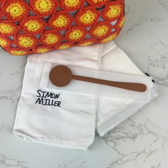 Simon Miller Crochet Snap Shoulder Bag Hibiscus Banana - Picture 10 of 13